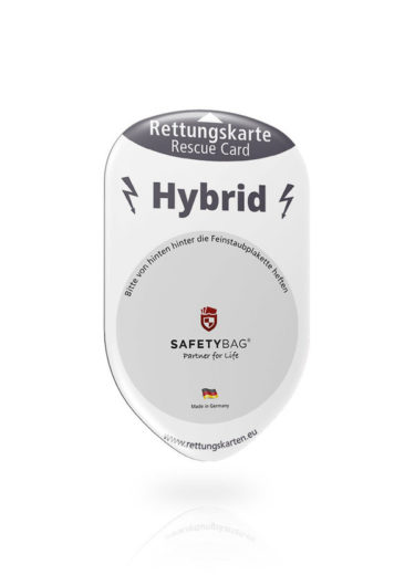 SafetyBagF - Rettungskartenhalterung für Hybridfahrzeuge