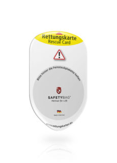 SafetyBagF - Rettungskartenhalterung weiss