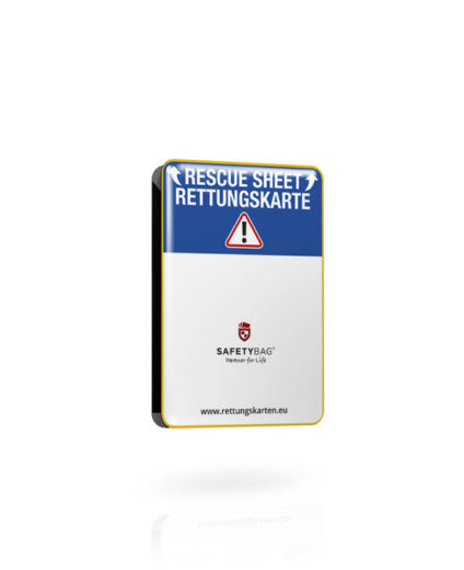 SafetyParker  Parkscheibe mit Gurtschneider - Rettungskartenhalterung Shop  - SAFETYBAG
