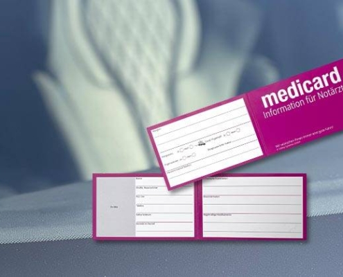 Die medicard - Notfallkarte im Zusammenspiel mit der Rettungskartenhalterung
